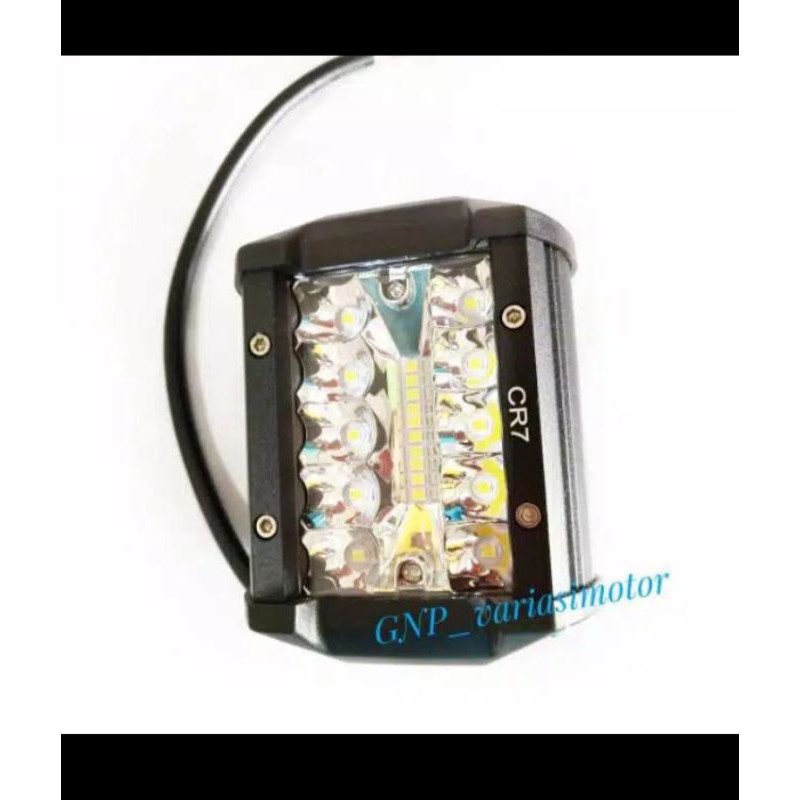 Lampu Depan motor cross 6 mata bentuk kotak