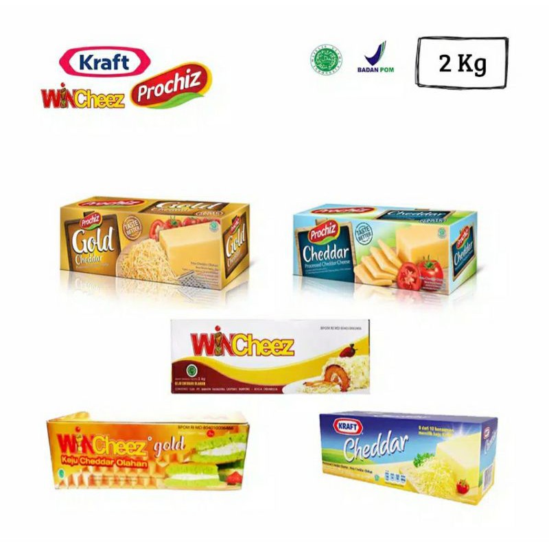 

Keju PROCHIZ PREMIUM / PROCHIZ GOLD / WINCHEEZ GOLD / KRAFT / WINCHEEZ . Kemasan 2kg