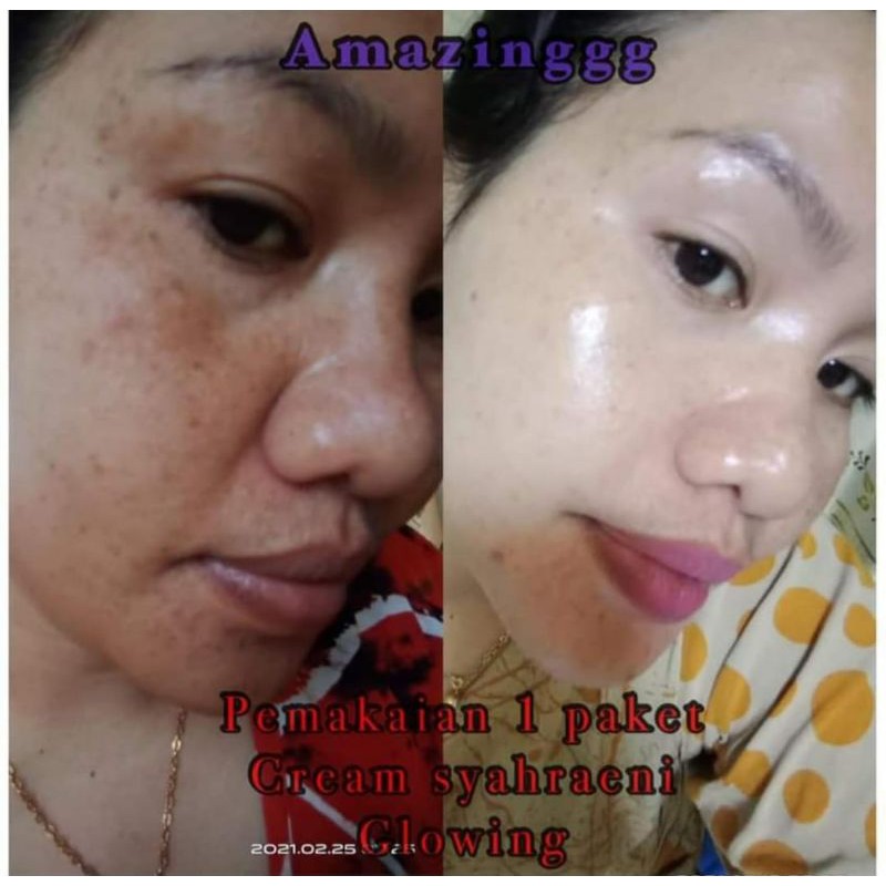Bisa cod bpom skincare cream paket lengkap syahreni glowing set krim siang malam ori syahraeni syr-5