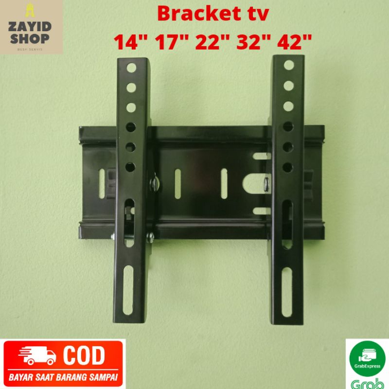 Bracket TV LED 12" 17" 22" 32" 43"Bracket TV LED LCD 32 40 43 24 21 29 17 14 Inch Dijamin Cocok 14 -