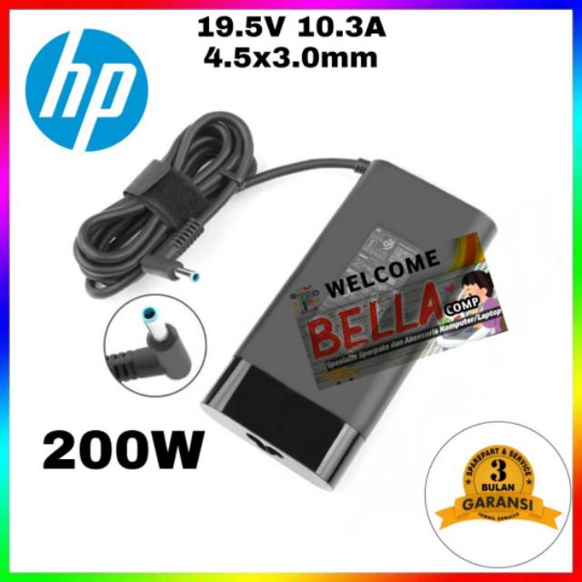 ADAPTOR CHARGER LAPTOP HP ZBOOK 15 17 G3 G4 G5 19.5V 10.3A 200WATT ORIGINAL