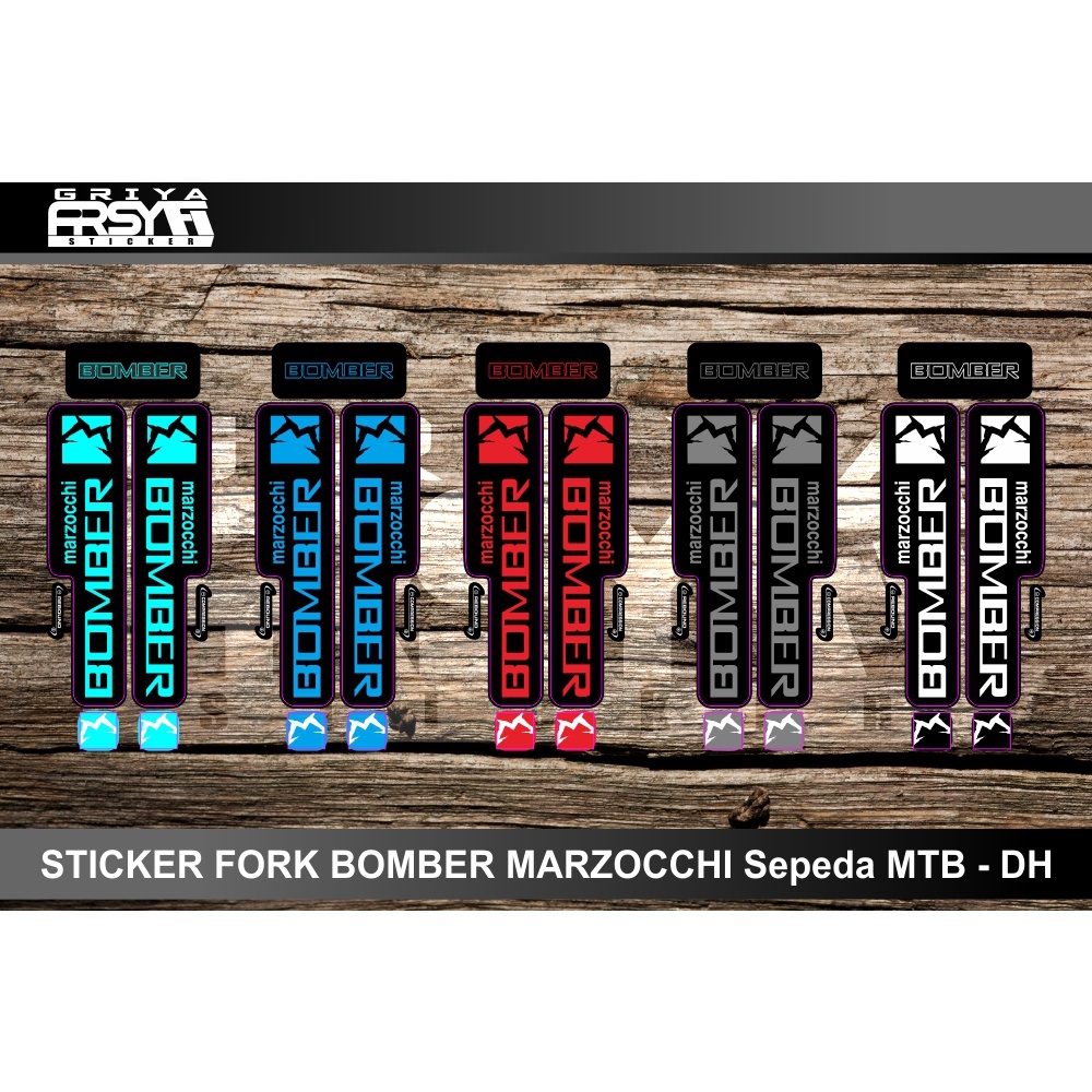 Decal Sticker Fork Shock Sepeda Marzocchi Bomber Sepeda MTB