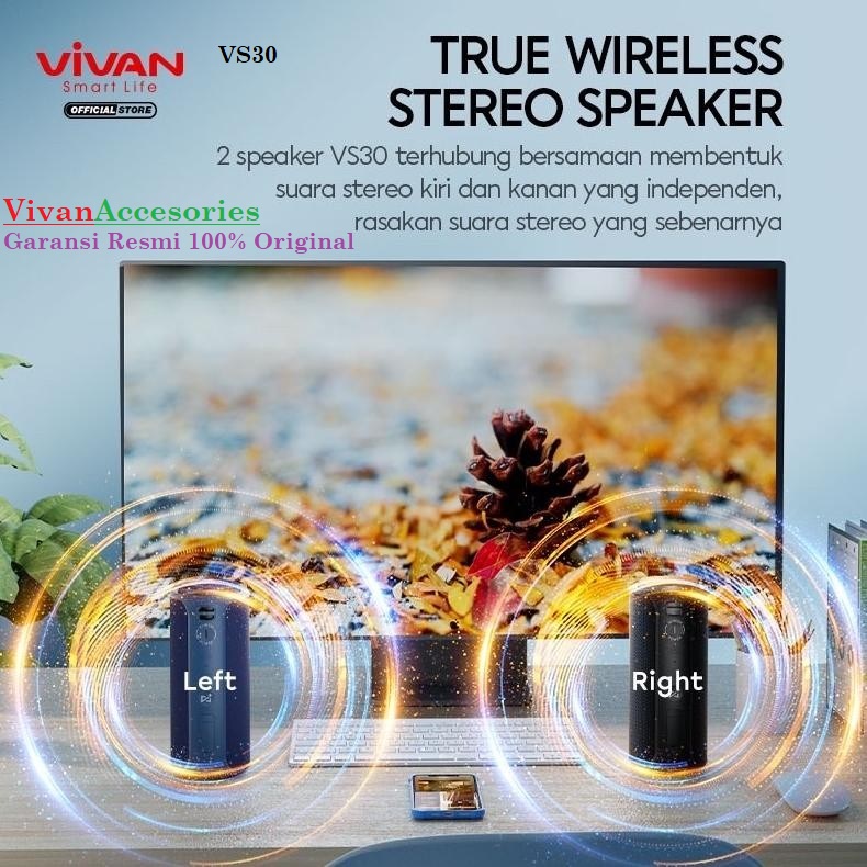 Vivan VS30 Wireless Bluetooth Speaker Ultra Bass+ 20W Waterproof IPx7