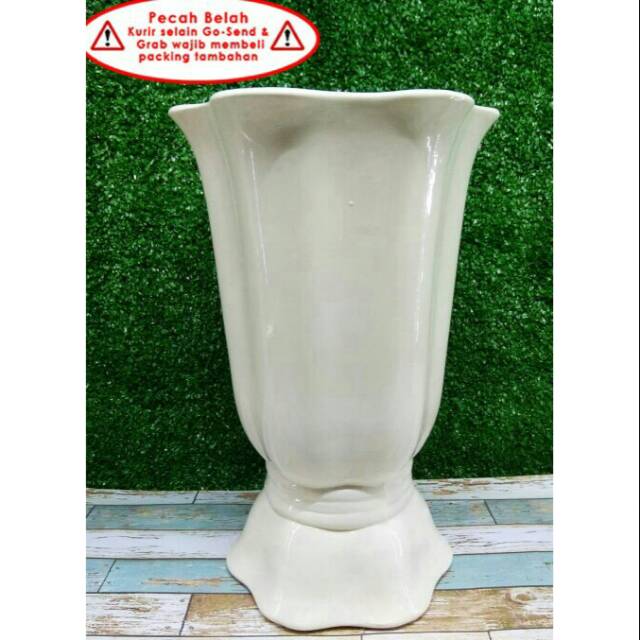 Vas/Pot Bunga Keramik Kaki Rumbai