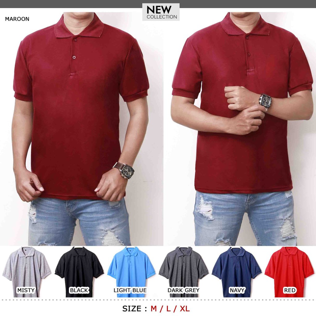 KEMEJA POLO SHIRT KEMEJA POLO PRIA KASUAL/KAOS KERAH POLOS LENGAN PENDEK