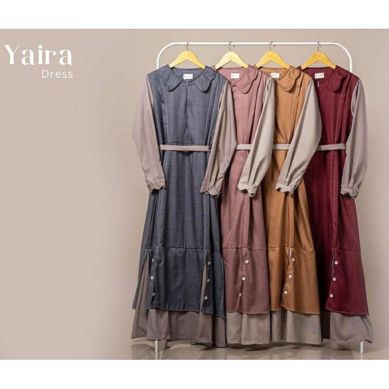 yaira dress jilbrave raya series  jilbrave, gamis remaja, gamis katun toyobo katun premium