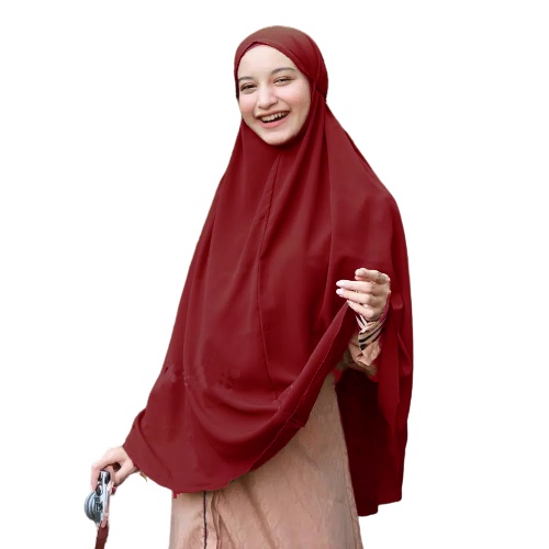 Jilbab Bergo Jumbo Wolfis Non Ped | Bergo Maryam Jumbo Syari Malay