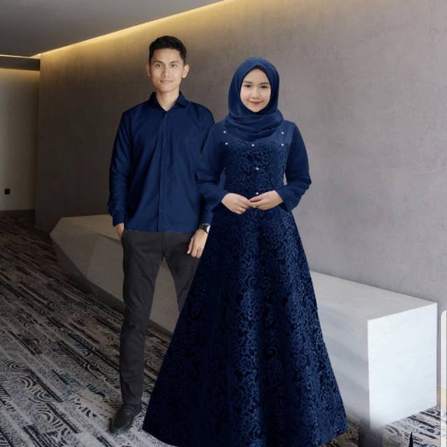 COUPLE GUCINO/ COUPLE BRUKAT TULANG / COUPLE KEMEJA DAN GAMIS