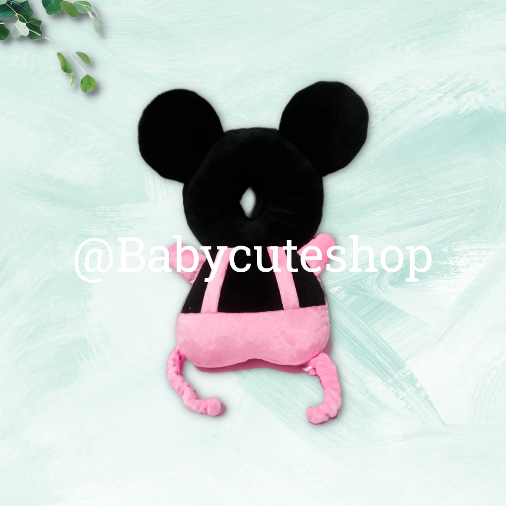 ( FREE STRAP ) Bantal Pelindung Kepala Bayi Minnie | Pelindung Kepala Bayi | Head Neck Pillow Pad