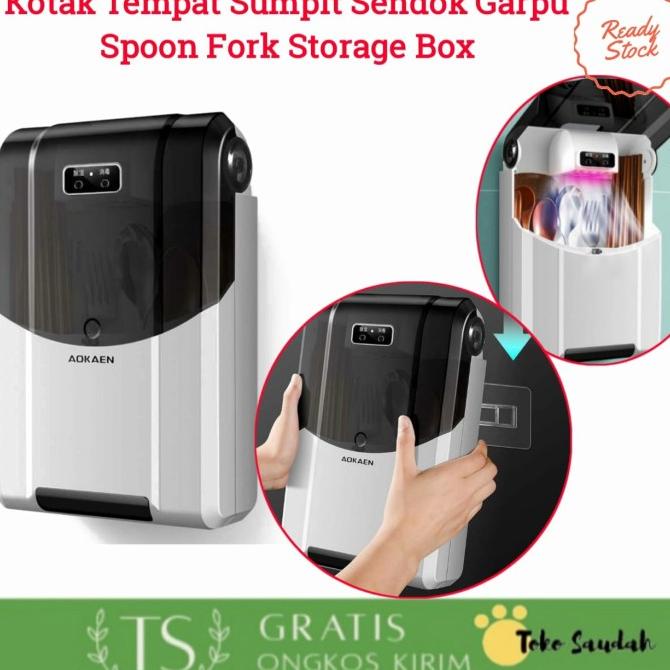 Tempat Sendok Garpu Gantung Dinding Dengan Tutup Rak Sendok Gantung