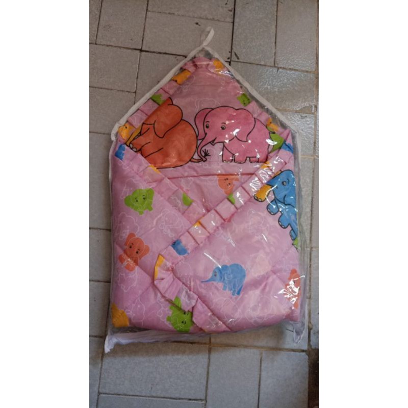 Selimut bayi katun topi / blanket baby karakter / Kain penghangat bayi new born