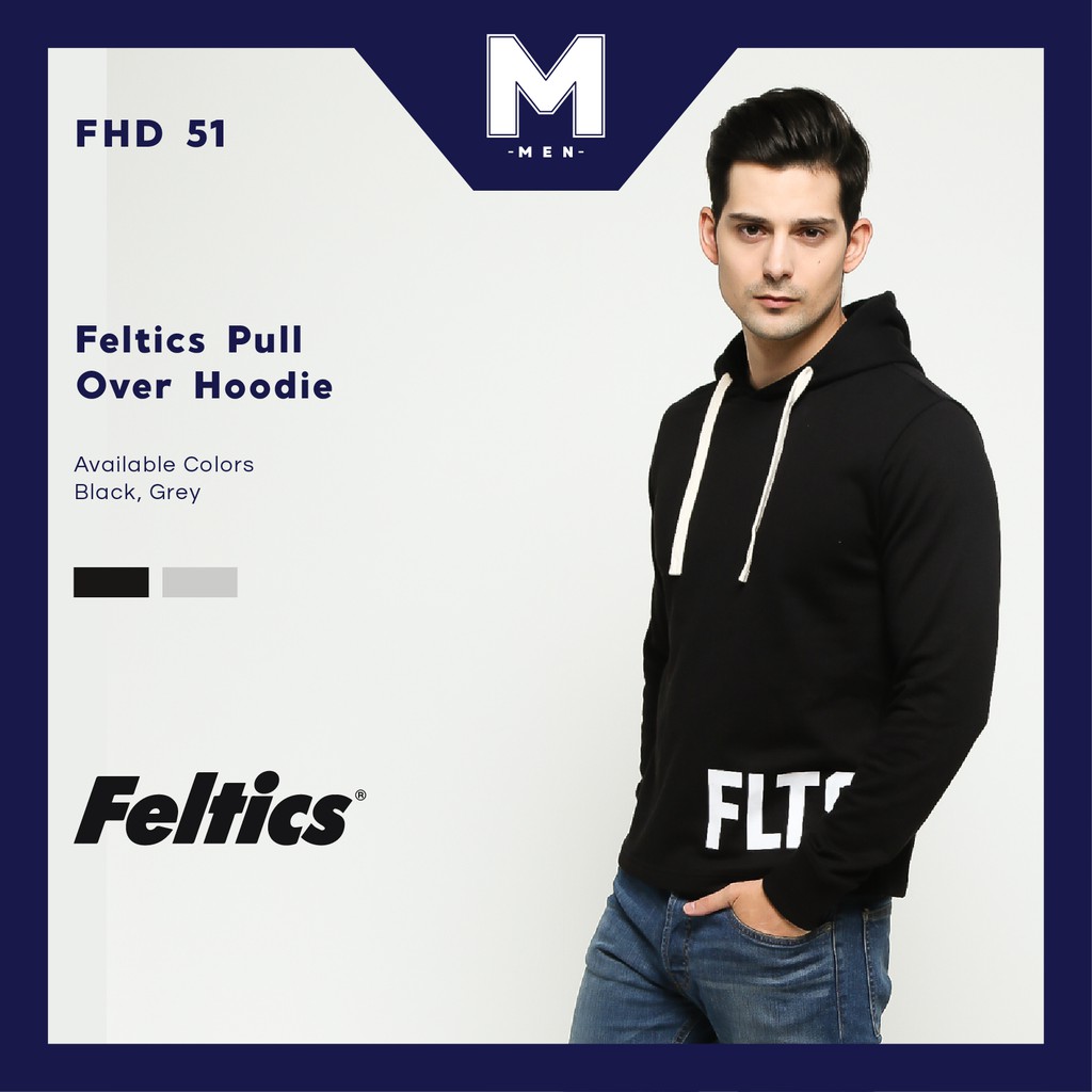 [2 Warna] Feltics Hoodie Under Bottoms  FLTS Hoodie - Sweater Hoodie Pria Branded - FHD 51