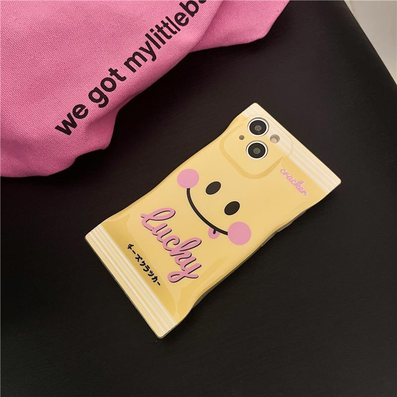 Casing Iphone X 12 13 11 xr xsmax Motif Smiley Face Shockproof
