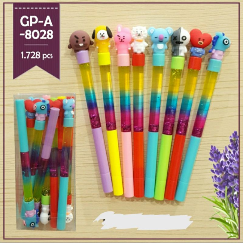 (12pc) PEN GEL AIR manik BTS BT-21/bolpen BTS/PEN AIR BTS BT21-3