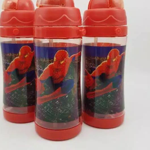 Tempat Botol Minum Anak Laki Cowok Karakter Spiderman 450ml Bekal