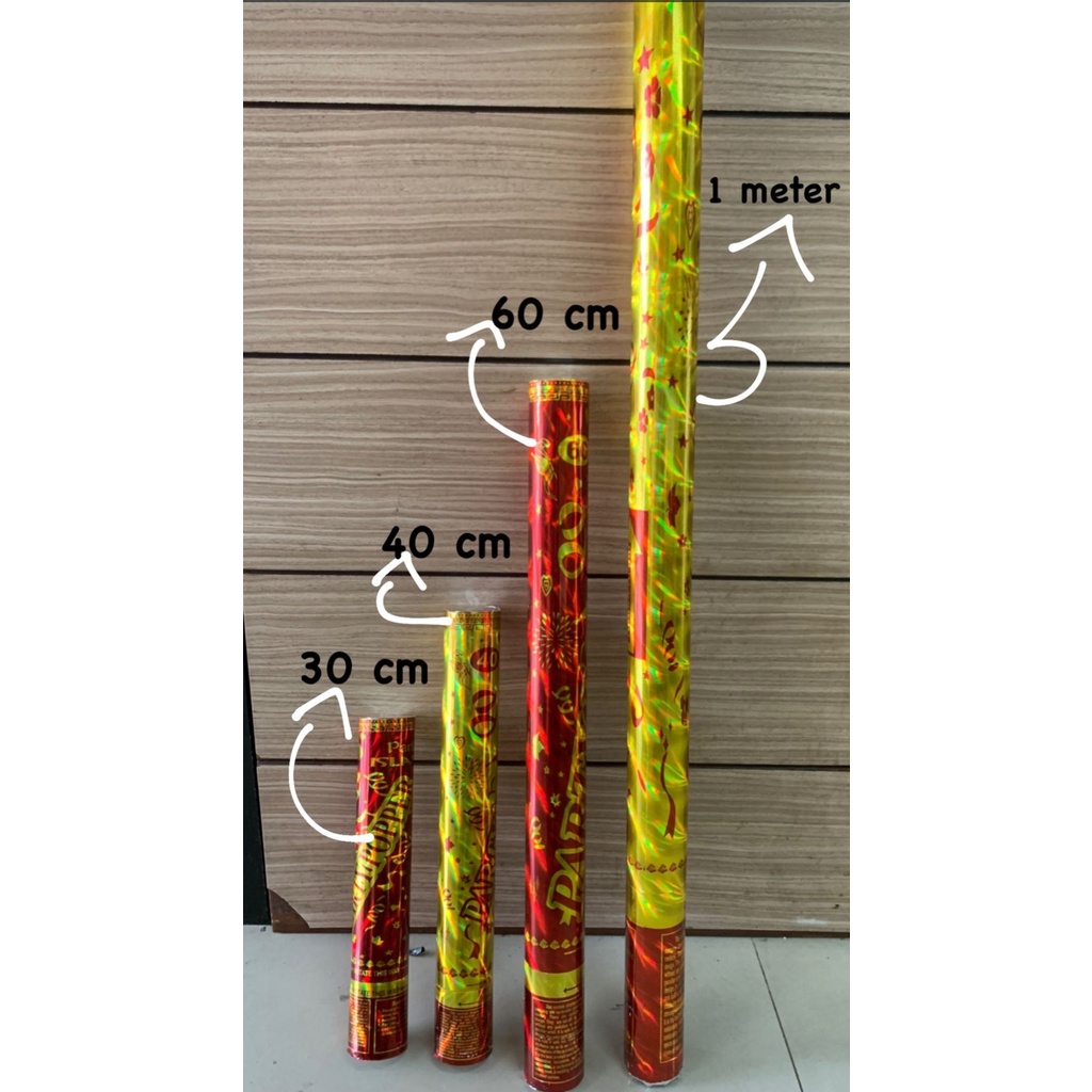 

party pooper conffeti 30 / 40 / 50 / 60 / 80 / 100 cm prakash satuan isian biasa