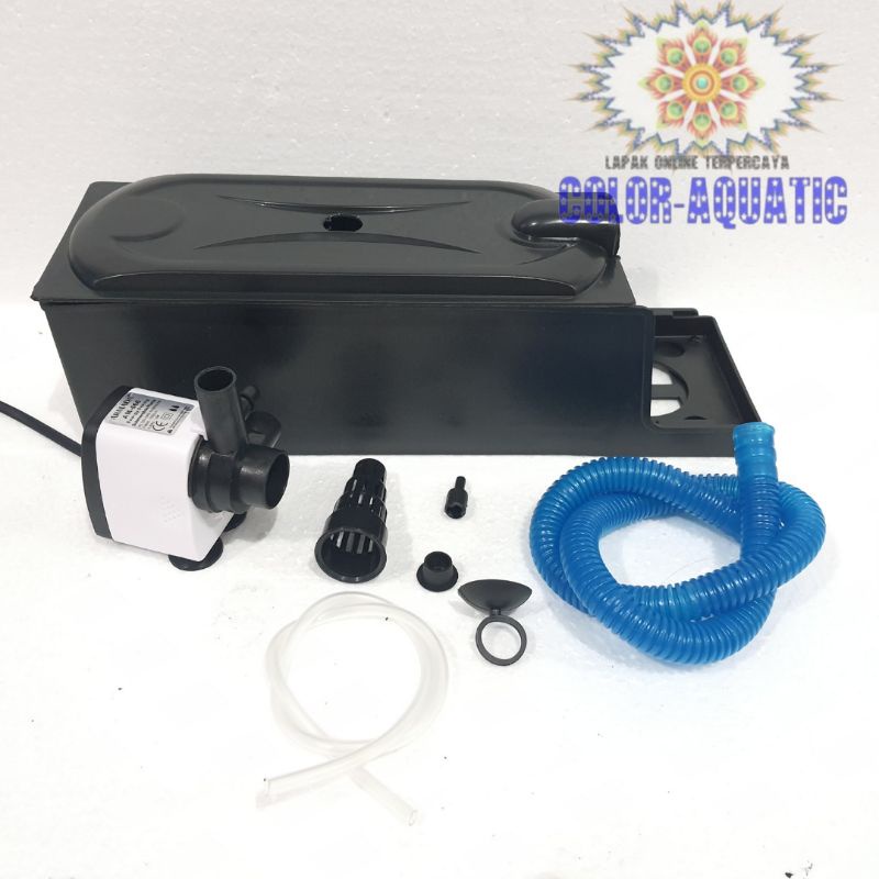 TOP FILTER AQUARIUM IKAN ARMADA AM 666 BOX FILTER FULL SET LENGKAP