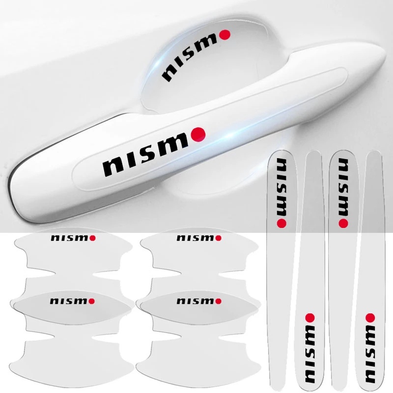 8pcs Stiker Film Pelindung Handle Pintu Mobil Untuk Nissan Nismo March Qashqai X-Trail Juke GT-R Almera