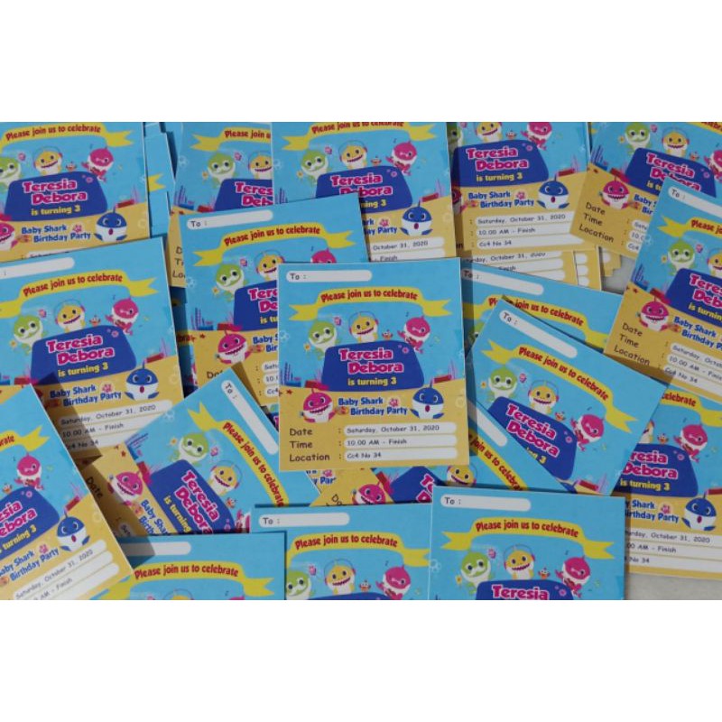 UNDANGAN ULANG TAHUN uk 9 x10 cm..CUSTOM desain @Rp 1000