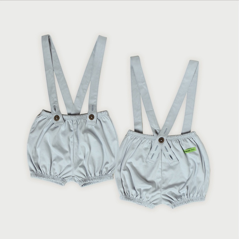 Hamako Adjustable Overall - Overalls Anak Unisex Cotton Jumper Baju Fashion Anak Bayi Balita Lucu Rompi-Pale Blue
