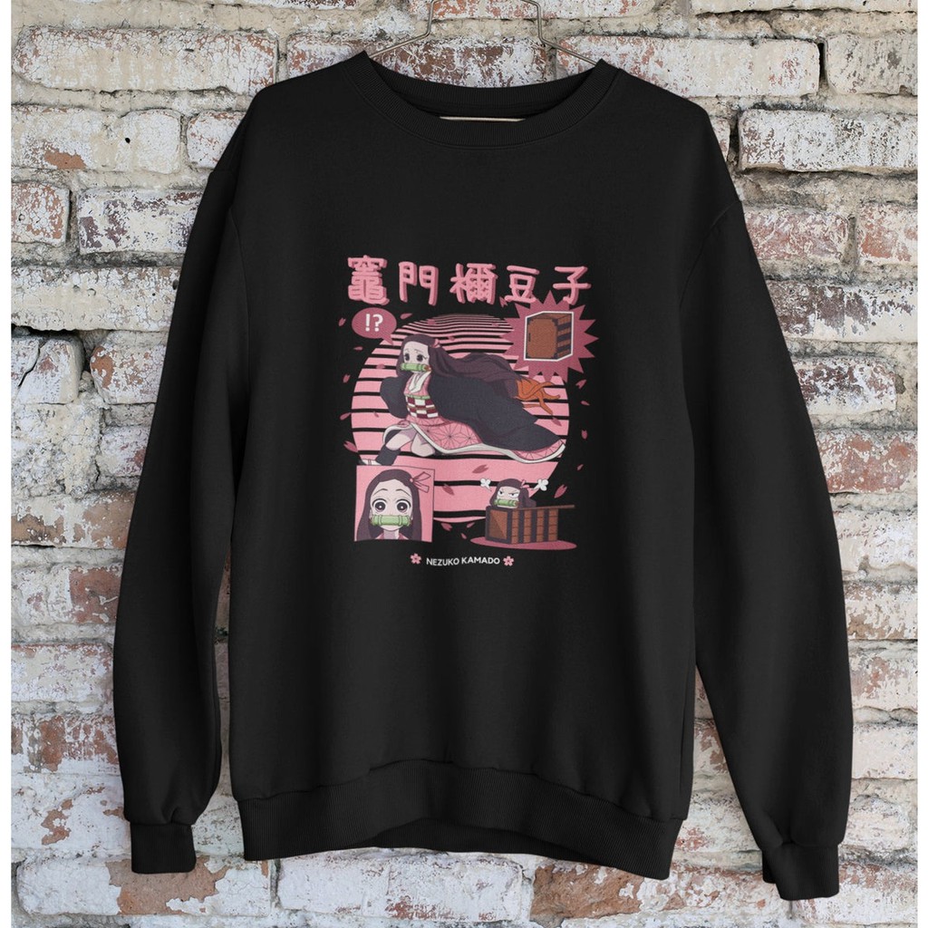 Crewneck Nezuko Demon Run Run Run Kimetsu No Yaiba Anime Demon Slayer