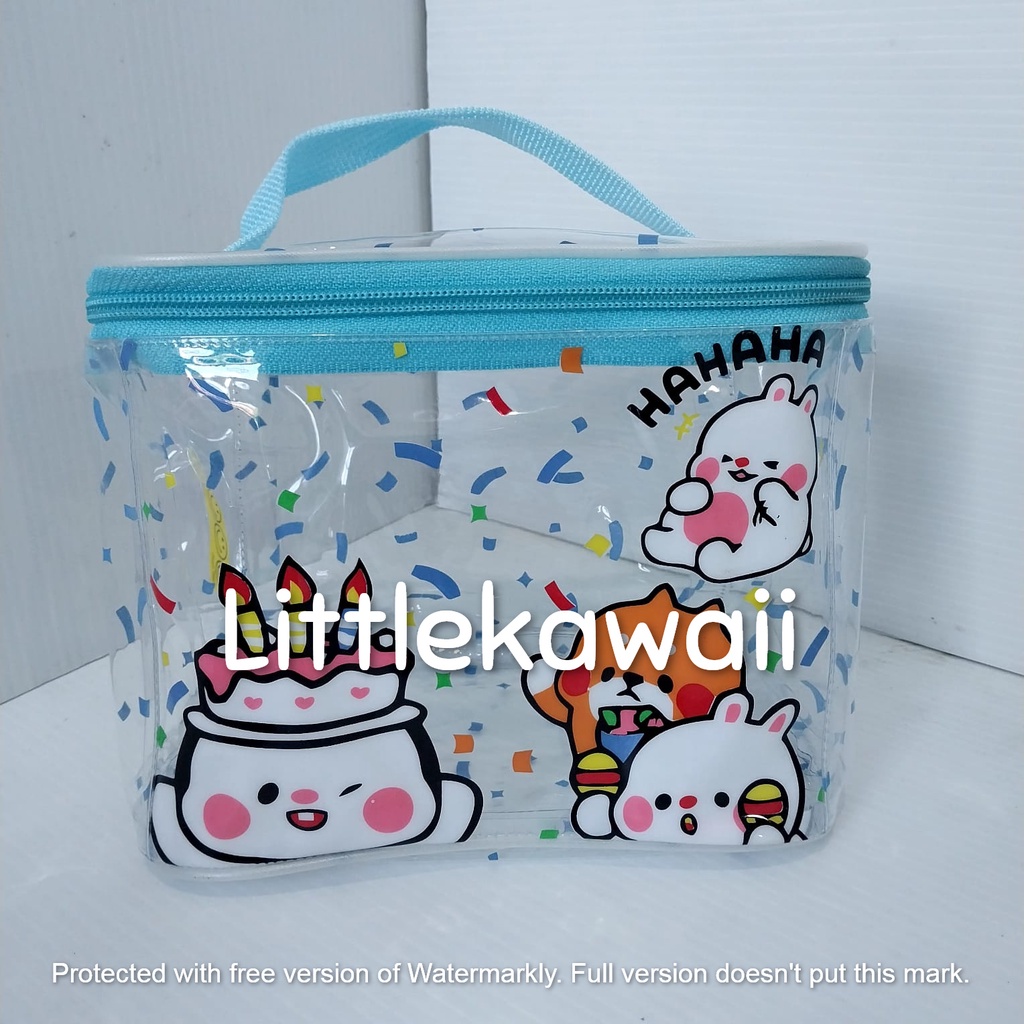 LK/Tas Pouch Mika Karakter Animal Make Up Kosmetik Serbaguna Kotak Atas Wanita Remaja