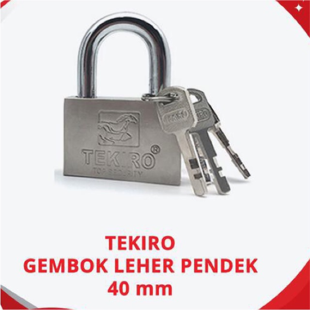 Gembok 40mm Leher Pendek Tekiro