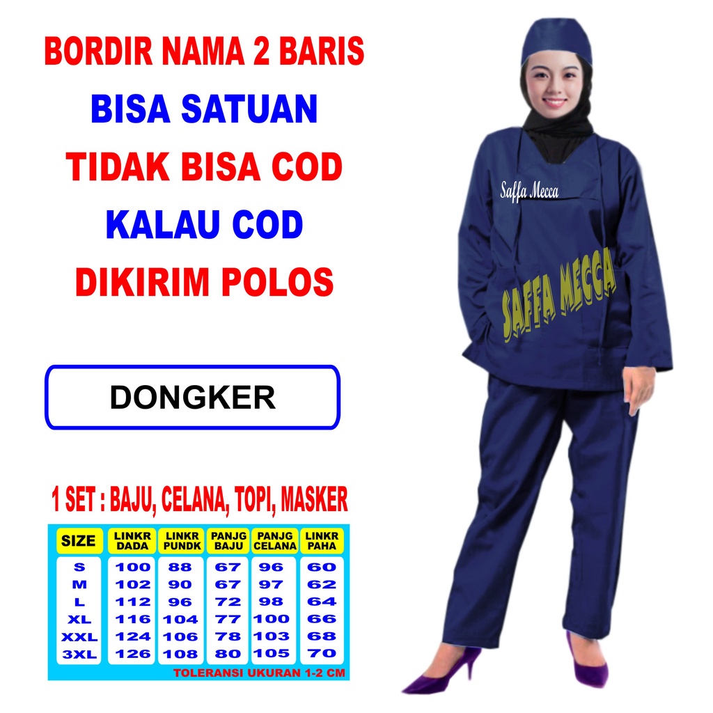 BORDIR BAJU OK 2 BARIS ATAU PAKAI LOGO LENGAN PANJANG