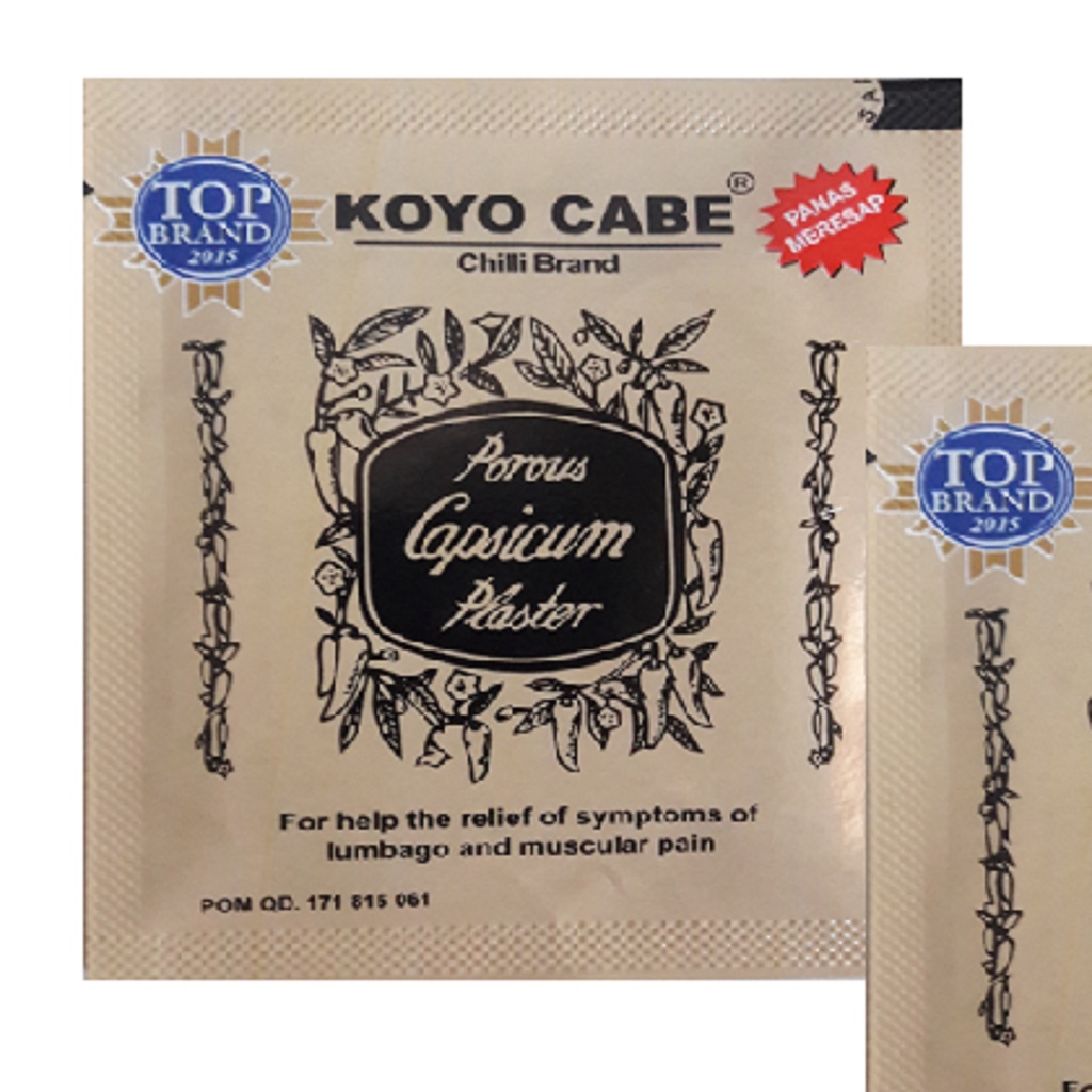 KOYO CABE CHILLI BRAND SALONPAS HANSAPLAS HANSAPLAST PRODUK YANG DIKIRIM TERBARU KADALUARSA LAMA ORI