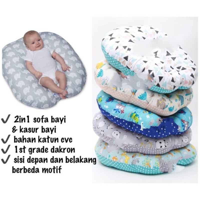 ( SILIKON ) SOFA BAYI MULTIFUNGSI /SOFA BAYI MAHKOTA / SOFA BAYI 2 in 1 / SOFA BAYI + BANTAL / BABY LOUNGER /SOFA BAYI MURAH / KASUR BAYI MURAH /