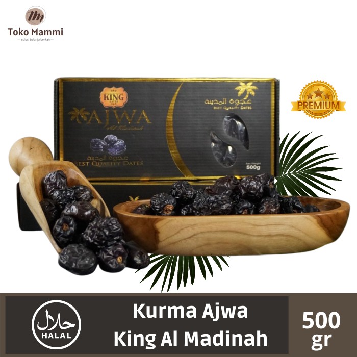 

Kurma Ajwa Al Madinah 500gr KING AJWA Madinah Kurma Nabi Syifa Import Asli