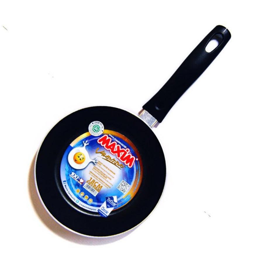 PANCI MAXIM VALENTINO 18 CM FRYPAN WAJAN TEFLON ANTI LENGKET