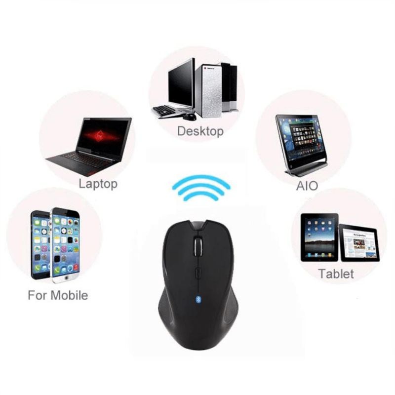 Mouse Bluetooth 5.2 Wireless Tanpa / No Dongle USB Universal 1600DPI