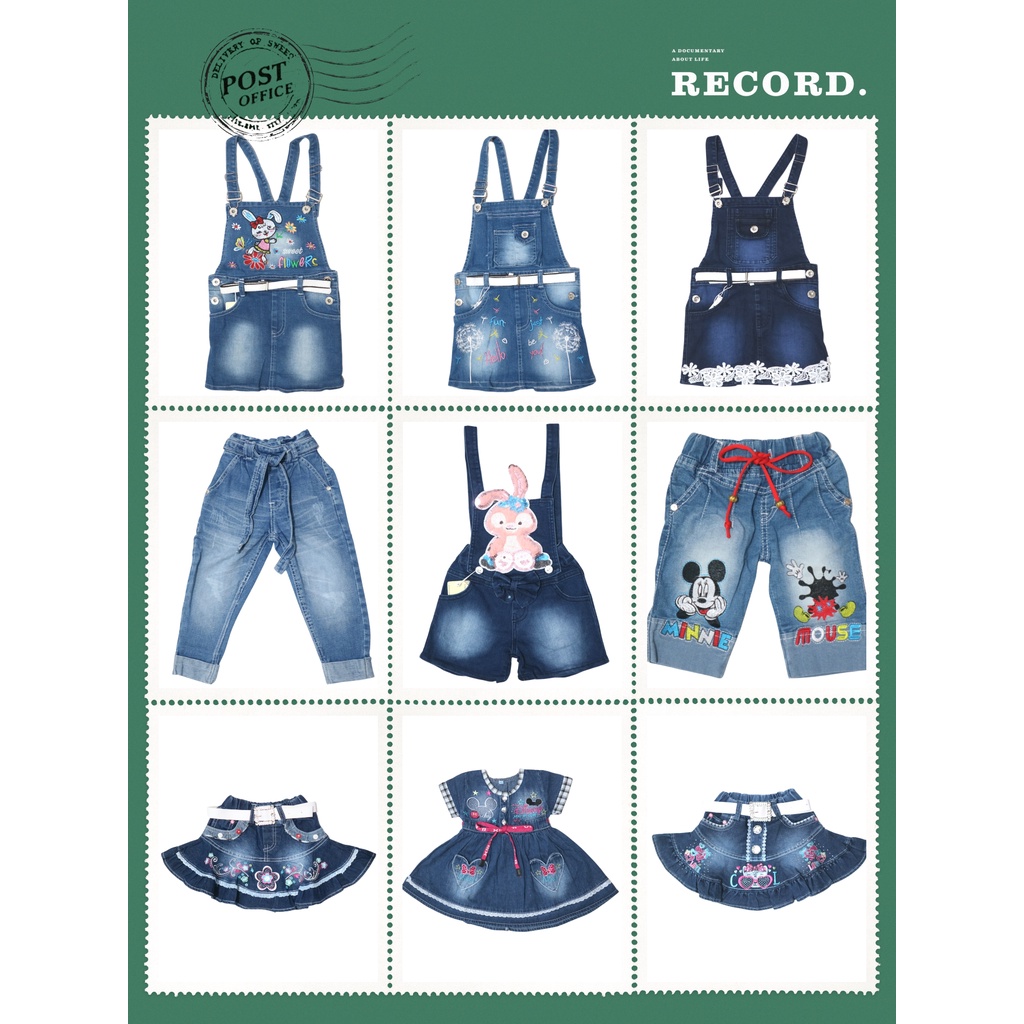 BabynKids - Overall Jeans Anak / Celana Jeans Anak / Rok Jeans Anak / Dress Jeans Anak