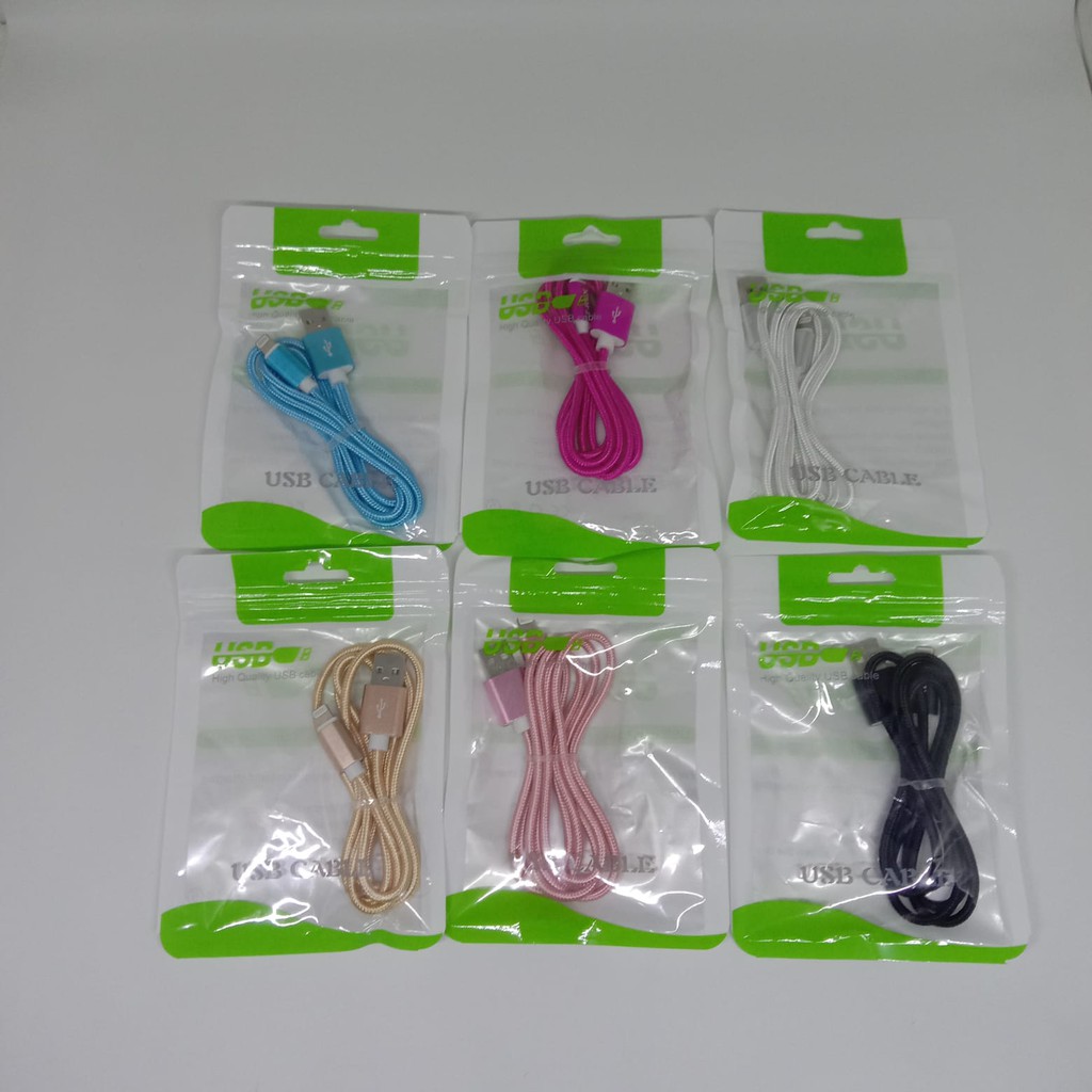 BBS Kabel Data Nylon Braided Cable Data Fast Charging Cable / Micro USB &amp; Lightning / Android &amp; iPhone / Kabel Cas hp