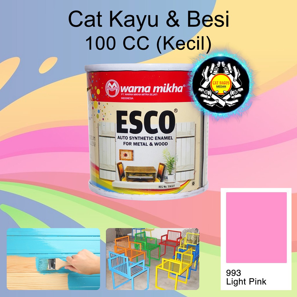 

CAT MINYAK KALENG KECIL WARNA 993 LIGHT PINK MERAH MUDA ESCO 100 CC 0,1 LITER CAT KUDA TERBANG AVIAN