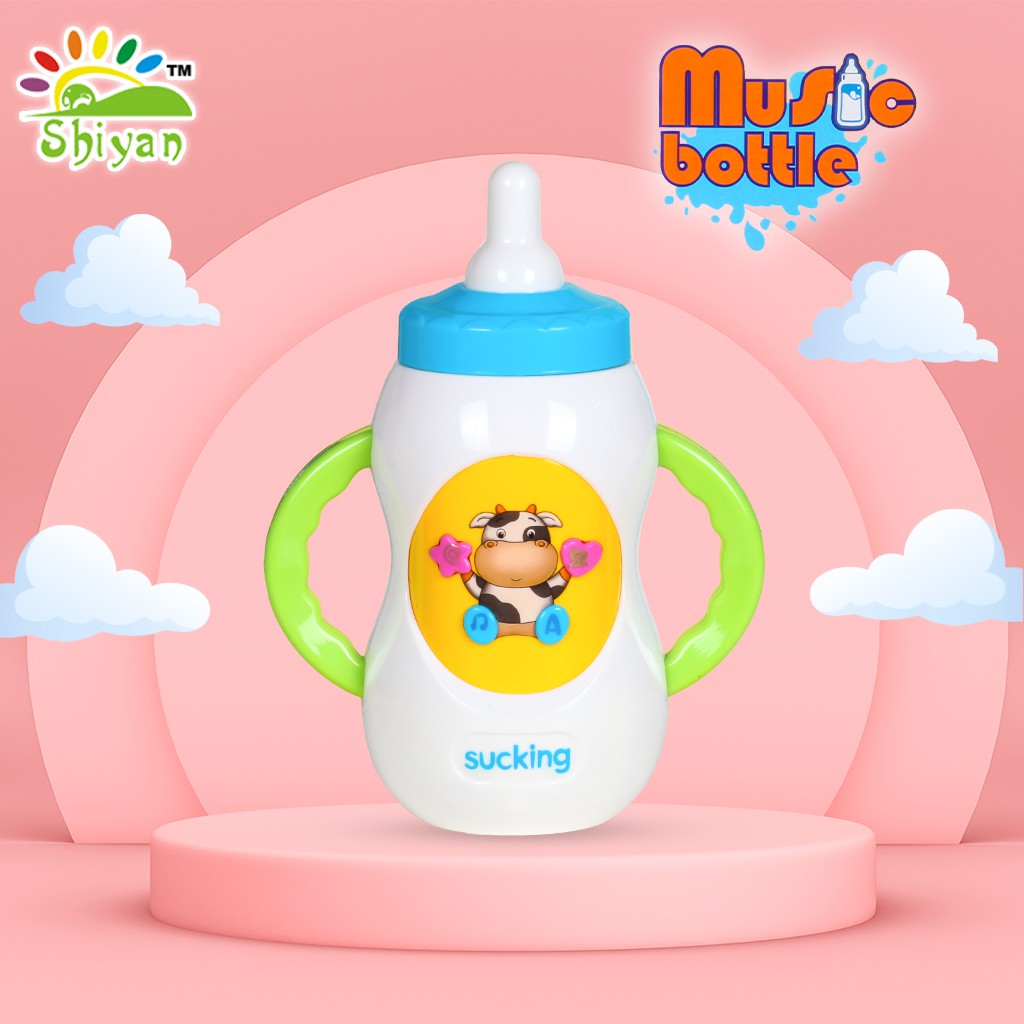 [Shiyan] mainan musik bentuk botol susu / dot dapat diganti / mainan bayi &amp; anak / milk bottle toys