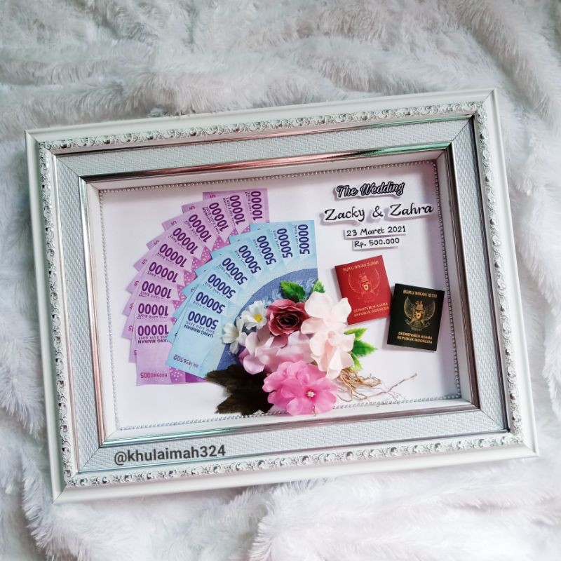mahar pernikahan mahar kipas mas kawin pengantin bingkai