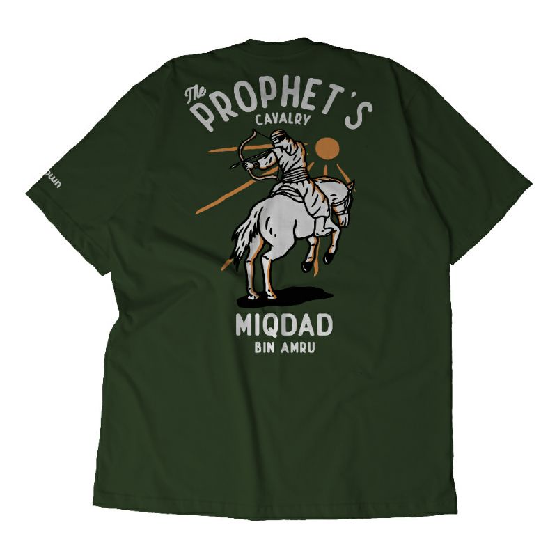 alknown Miqdad Bin Amru (Olive) - T-shirt / Kaos Dakwah-0