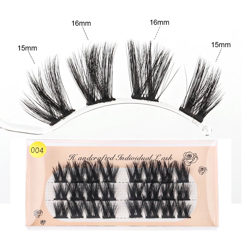 Individual Lashes Clusters Eyelash Extension Dovetail Segmented Lashes 24 Volume Natural Segmented Eyelashes Bundles New Hotting