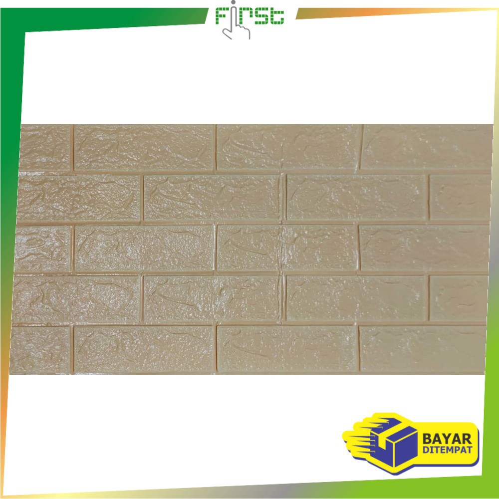 *COD* FH-C206 Wallpaper Dinding Foam 3D Kecil Motif Batu Bata/Walpaper Stiker Dinding Dekorasi Kamar-Batu Bata ORANGEMUDA