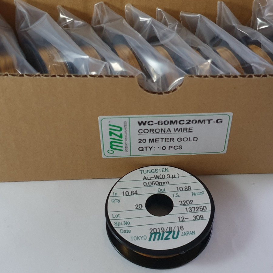 

Corona Wire Mesin Fotocopy IR 5000 6570 IRA 6075 20m gold Mizu 0.06mm Kualitas Jepang