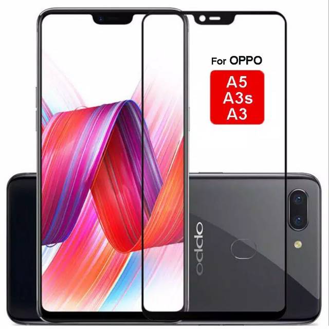 Tg Oppo A3s Tempered Glass Oppo A5 A3s A3 Full Shopee Indonesia
