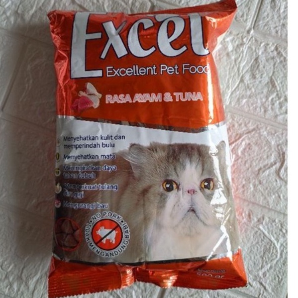 EXCEL PET FOOD || MAKANAN KUCING FRESHPACK AYAM &amp; TUNA 500 GRAM