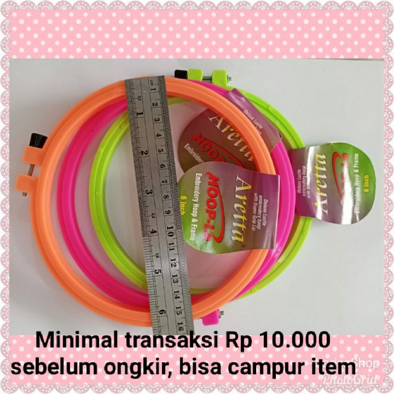 Bidangan / Pemidang / Frame / Blengker Plastik (Embroidery Hoop) 15 cm