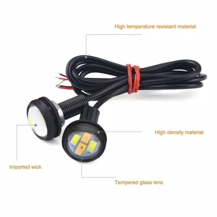 Lampu LED MATA ELANG 2 WARNA Eagle Eyes Eye Senja Sen Kota Mobil Motor Sorot Dual Color 23mm 23 mm