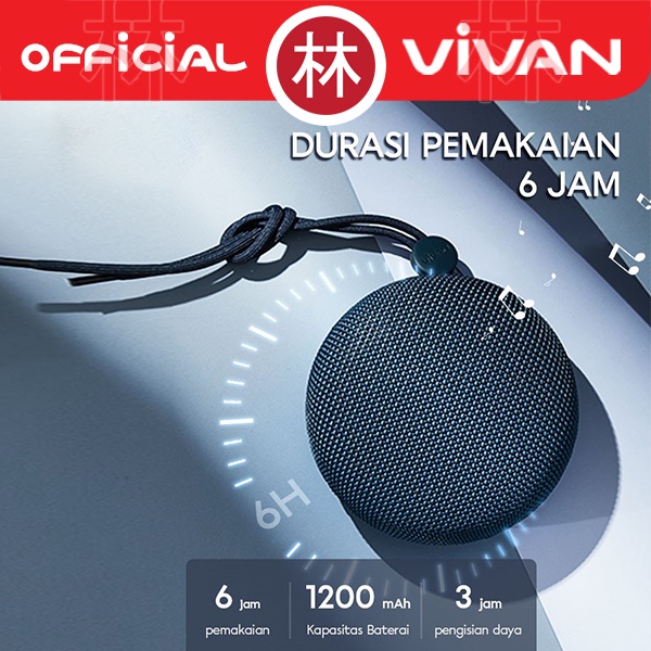 VIVAN VS2 Fabric Bluetooth Speaker IPX6 Waterproof