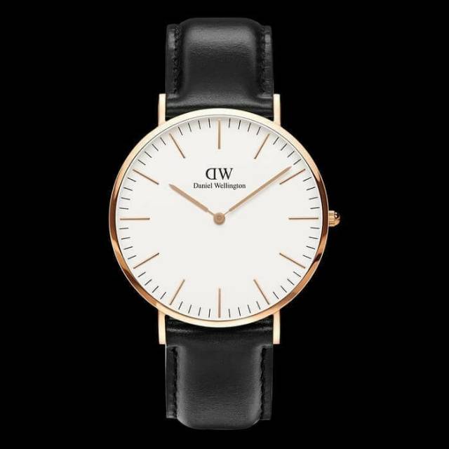 Jam Tangan Pria/Cowok DANIEL WELLINGTON Original BM-Hitam