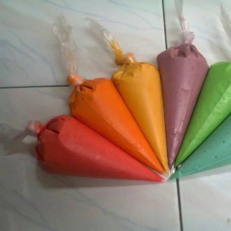 100pcs Piping Bag Plastik Segitiga Plastik Contong