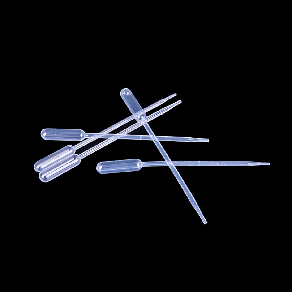 100 Pcs Pipet Transfer Mata Sekali Pakai Bahan Polyethylene Ukuran 0.5ml